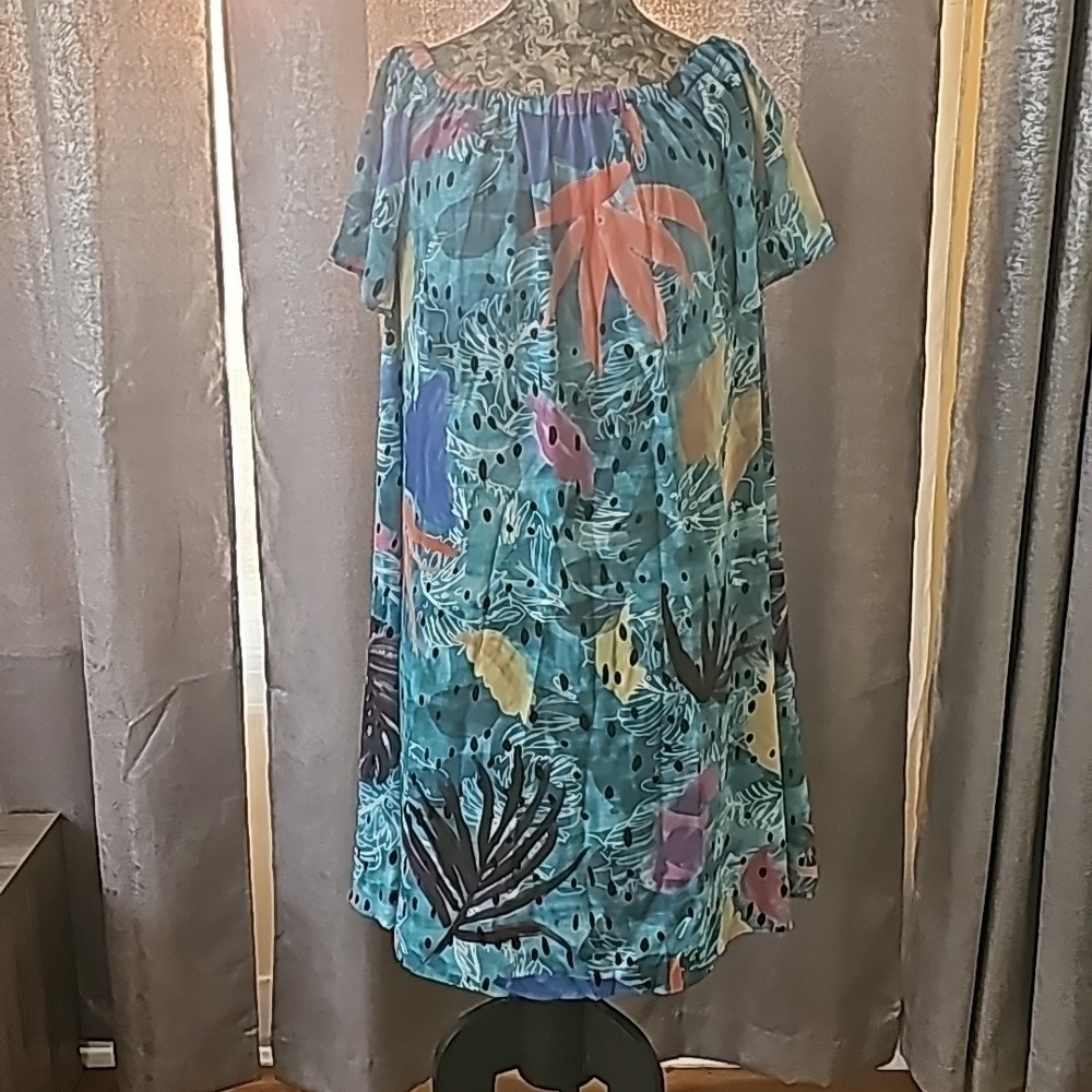 NWT Anthropologie Pacific Beach Off-the-Shoulder Dress Christina Economou